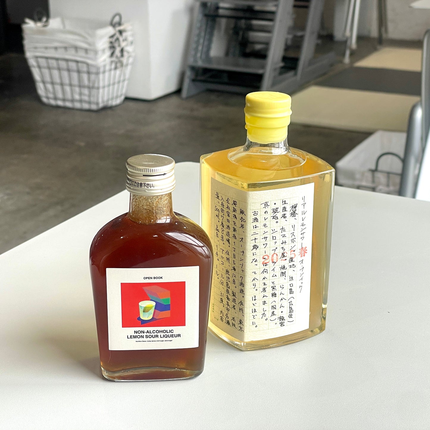 OPENBOOKのレモンサワーリキュールとレモネードシロップ